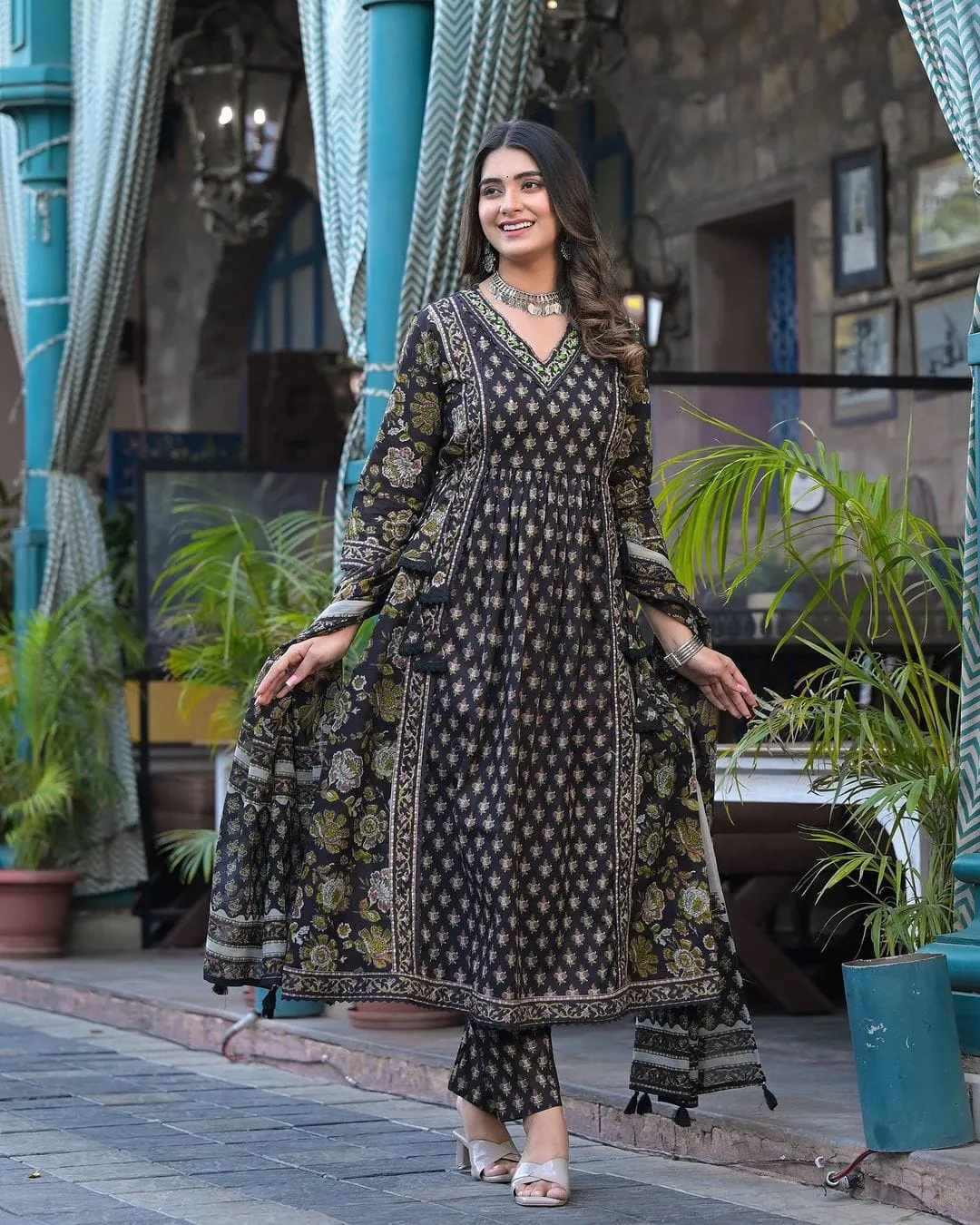 Beautiful Designer Party Wear Afghani Special Cotton Salwar Suit