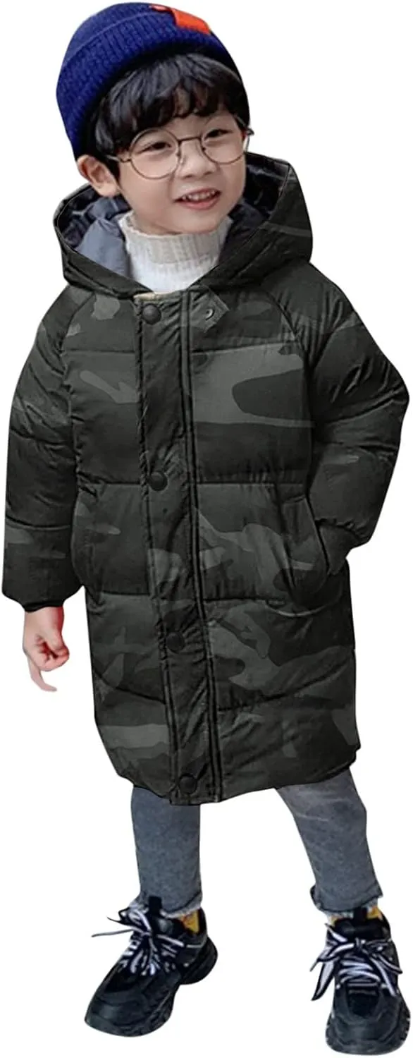 Girls Boys Winter Outerwear Hooded Down Coat Packable Lightweight Warm Puffer Down Jacket with F𝘂r Boy Jackets Size 67