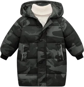 Girls Boys Winter Outerwear Hooded Down Coat Packable Lightweight Warm Puffer Down Jacket with F𝘂r Boy Jackets Size 67