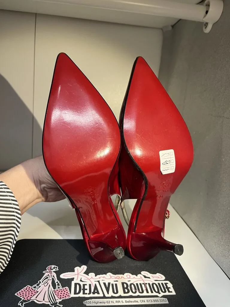 Laura Ferri Leather Slingbacks 39-8