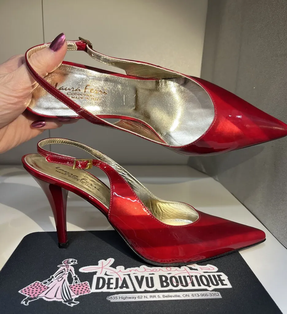 Laura Ferri Leather Slingbacks 39-8