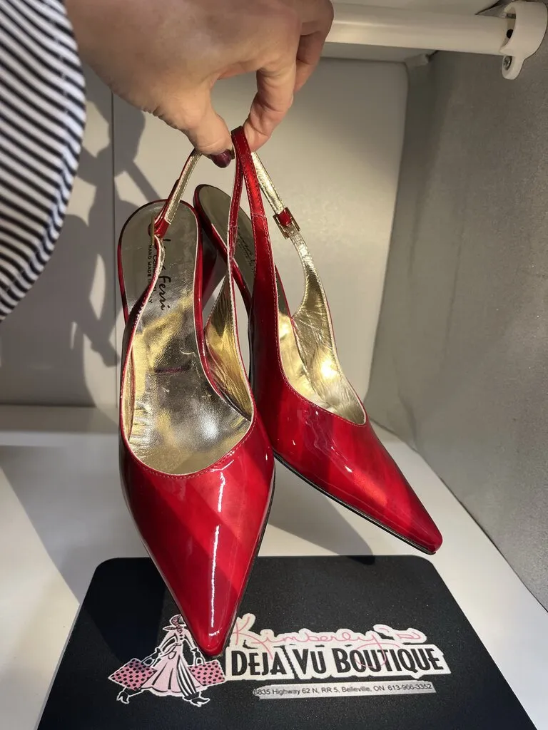 Laura Ferri Leather Slingbacks 39-8