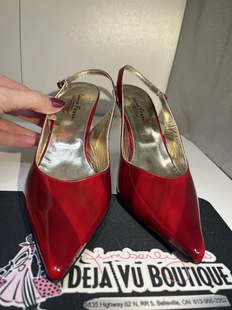 Laura Ferri Leather Slingbacks 39-8