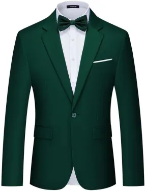 MAGE MALE Men's Suit Jacket One Button Elegant Solid Slim Fit Single Breasted Party Blazer Jacket