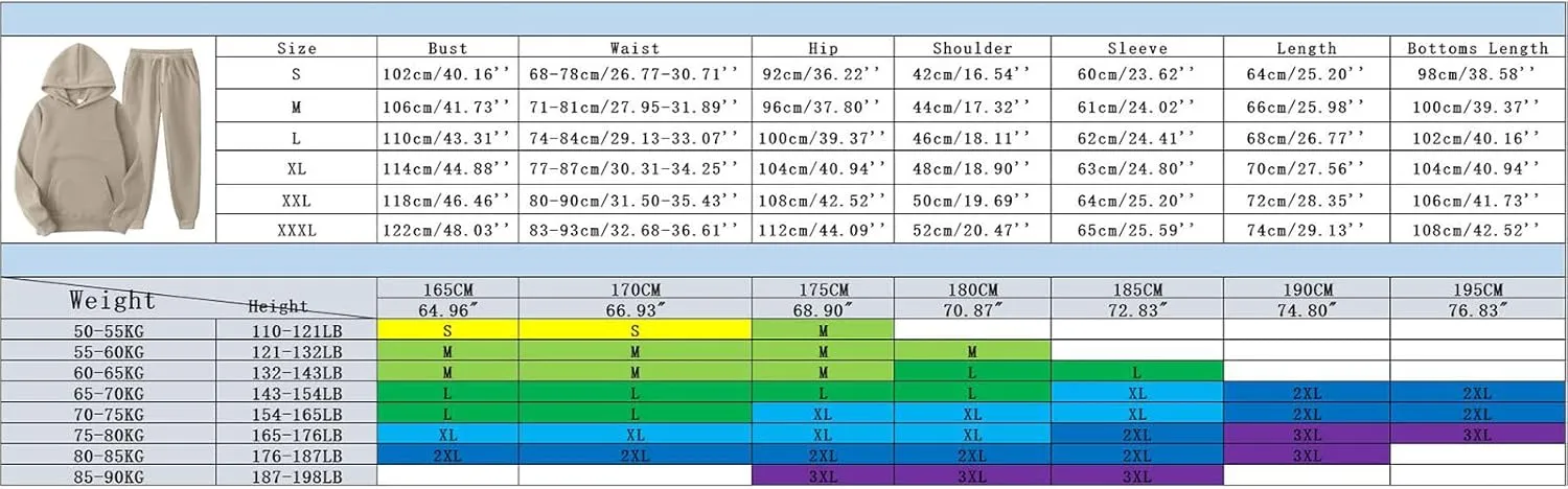 Mens Sweatsuits Two Hooded Pocket Pullover Sweater Pants Set Suits Men's Warm Up Suits Mens Velvet Top Black Track