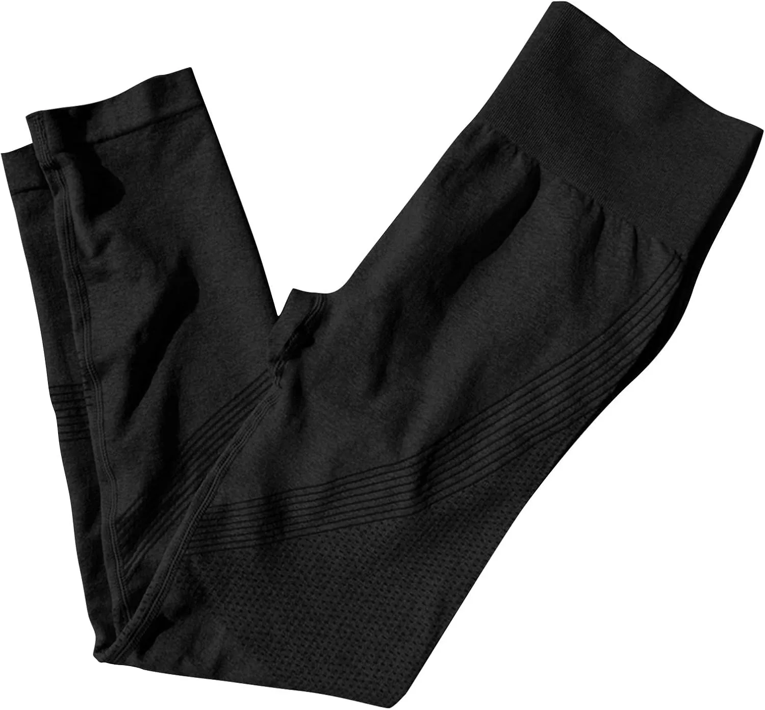 Miyaomn Women's Striped High Waist Yoga Pants Seamless Stretchy Tummy Control Butt Lift Tights Workout Athletic Yoga Leggings