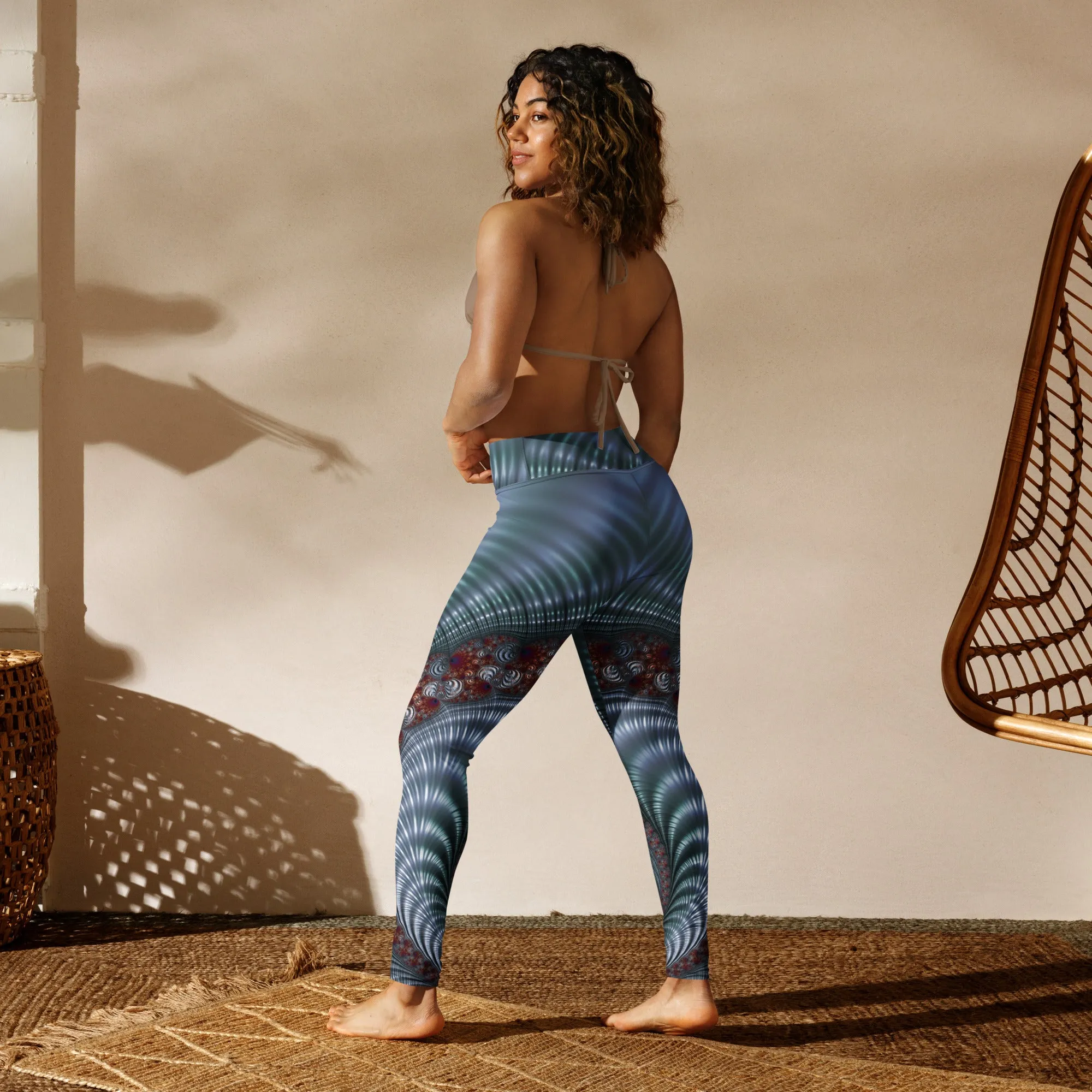"Fractal Seashell" Collection - Designer Yoga Leggings