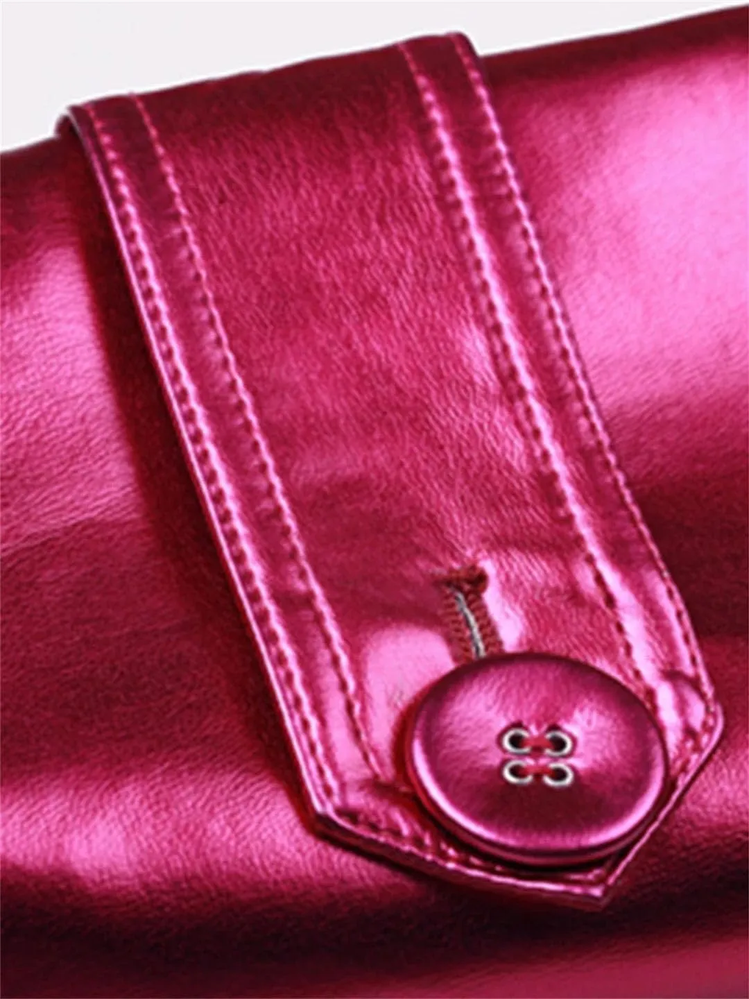 Spring Autumn Long Patent Leather Trench Coat for Women Double Breasted Fashion Leather Jacket