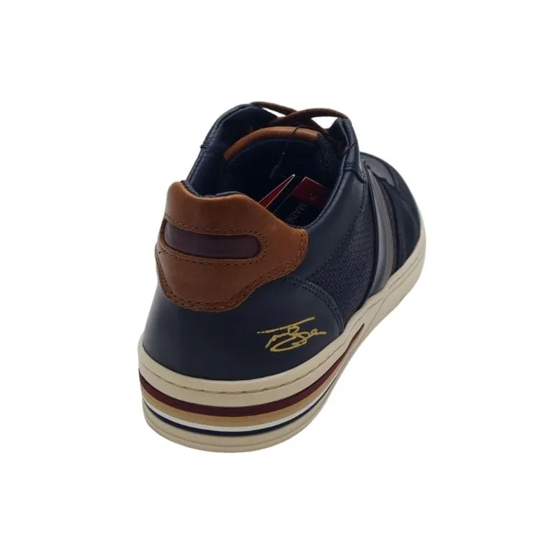 Tommy Bowe Mens Leather Navy Casual Shoe - Montoya