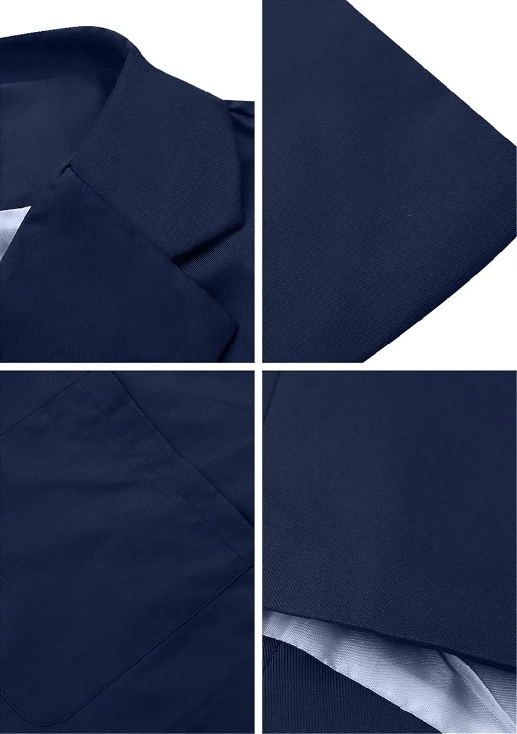 Women Solid Color Open Front Blazer Lapel Collar Work Cardigan Long Sleeve Casual Jackets with Pockets