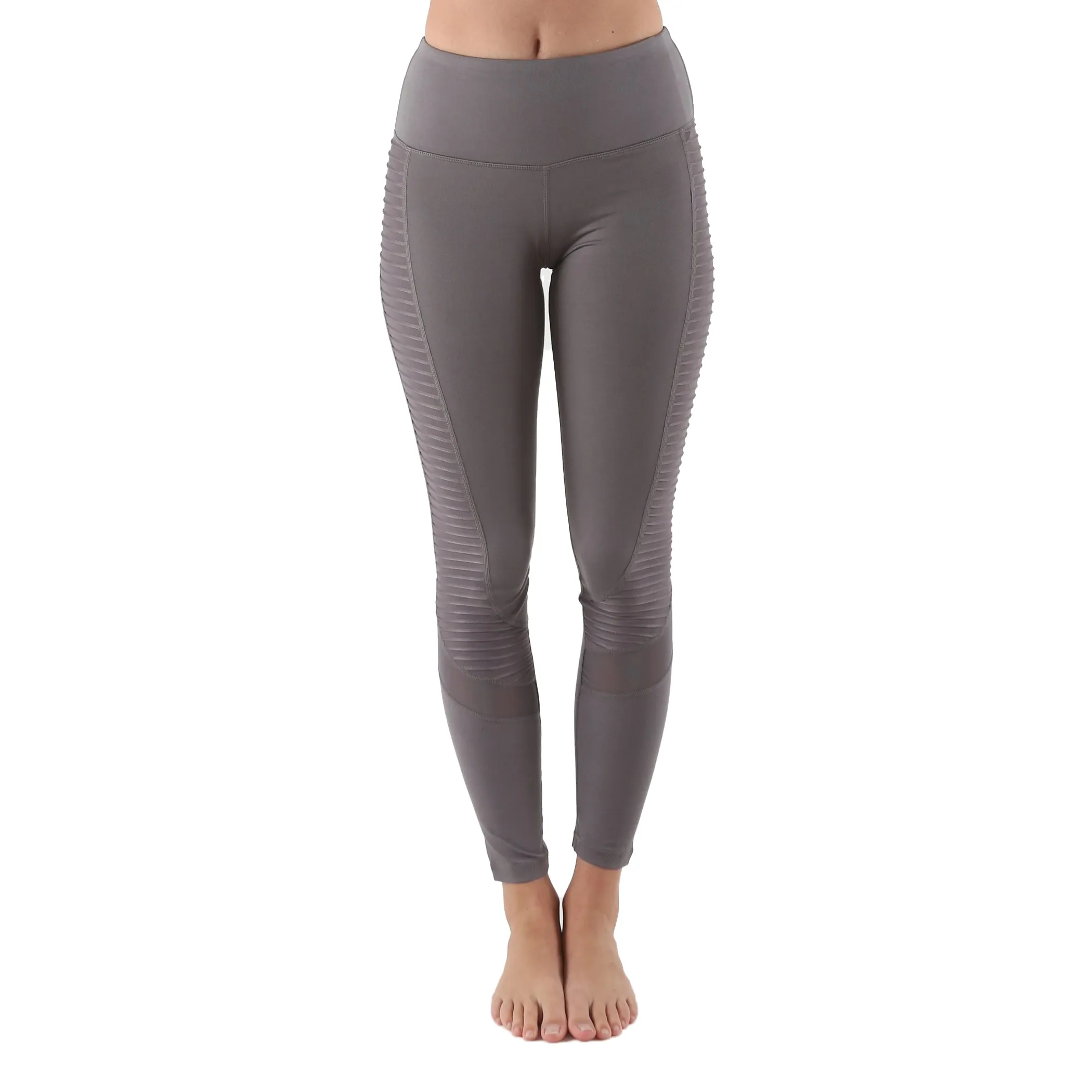 Women's Poly Active Long Yoga Compression Leggings - Dark Gray