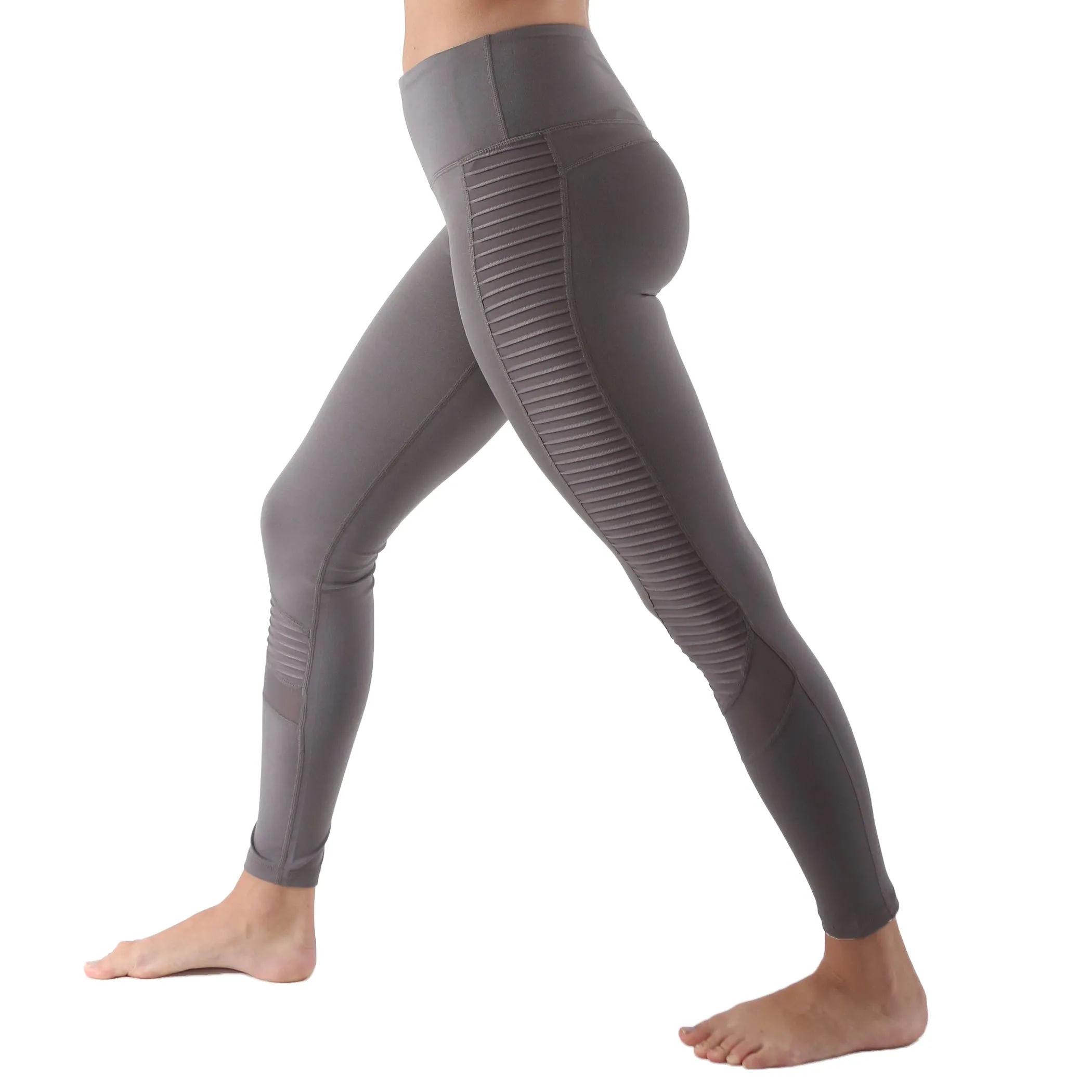 Women's Poly Active Long Yoga Compression Leggings - Dark Gray