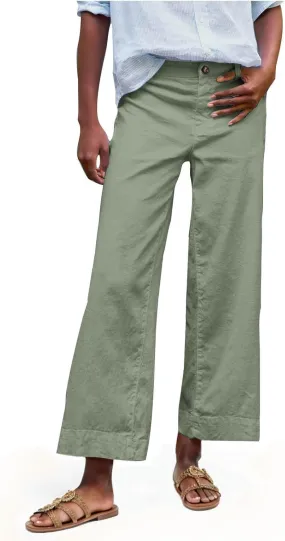 Women's Trendy Casual Pants Elastic Waist with Pockets Lounge Trousers Drawstring Straight Chinos Outdoor Athletic