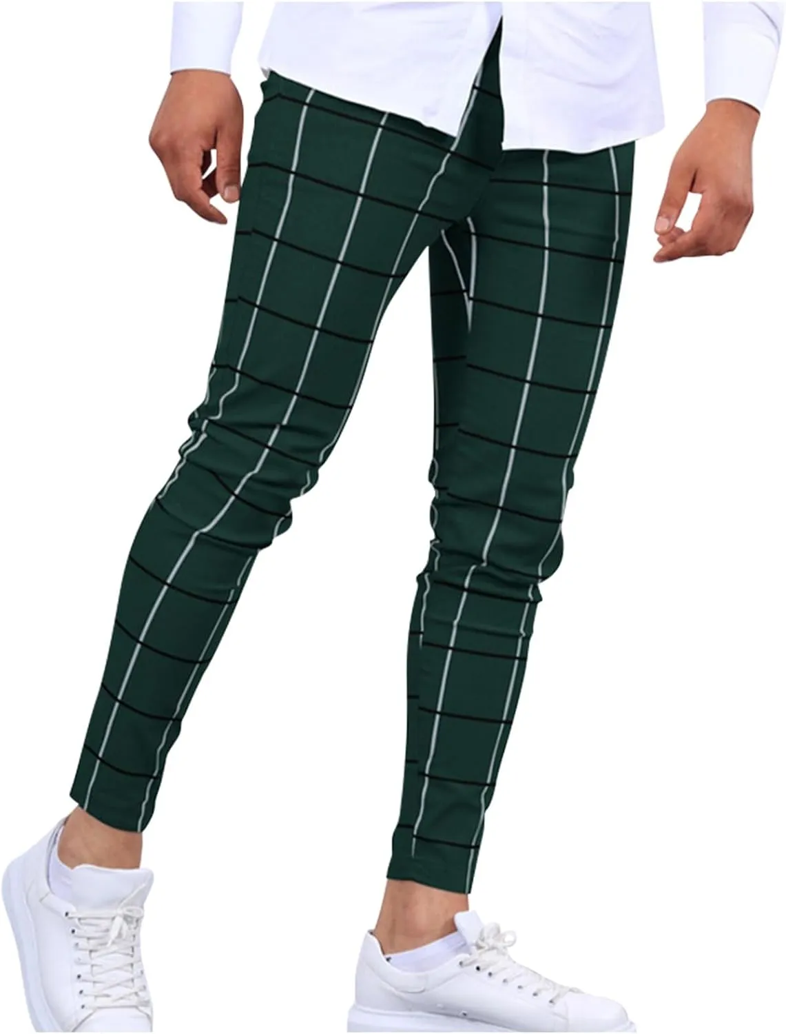 Ymosrh Men's Pants Slim Fit Dress Pants Fashion Skinny Stretch Casual Business Pants Golf, S-3XL