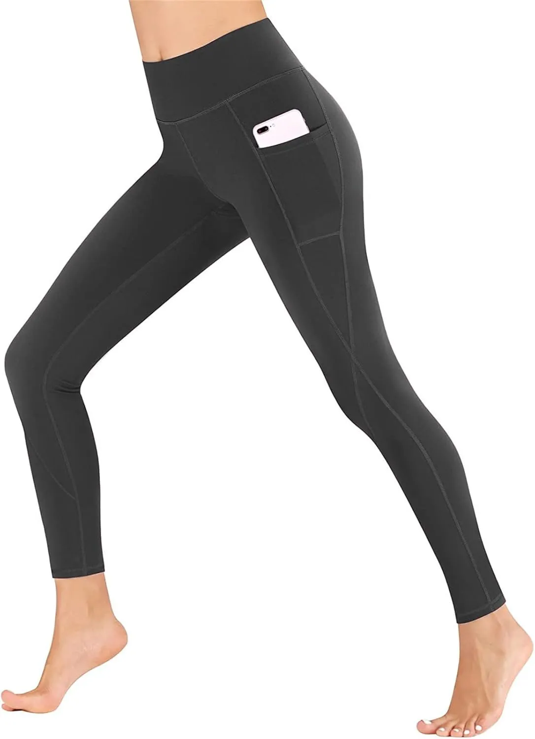 Yoga Pants Women High Waisted Running Workout Leggings Tummy Control Yoga Leggings Compression Trouser with Pockets